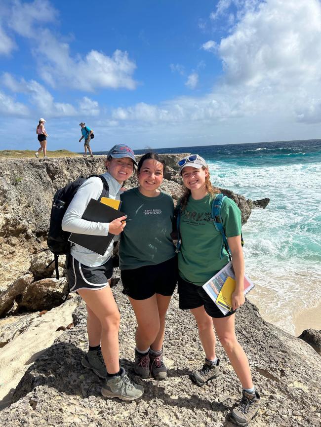 Briana Reagan and friends in Bonaire.