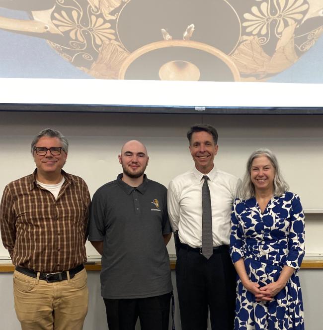 Dr. Mischa Hooker, Keegan Weir, Dr. Robert Holschuh Simmons, and Dr. Kirsten Day 