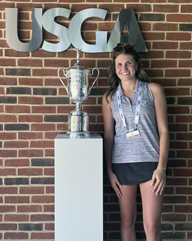 Abby with trophy