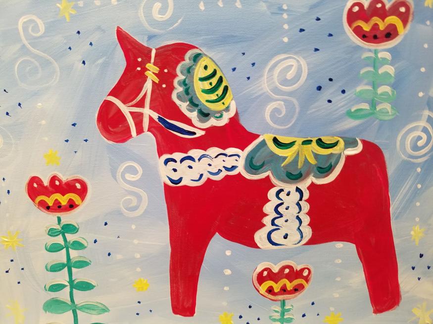 Dala horse painting