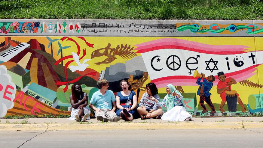 mural wall sitters