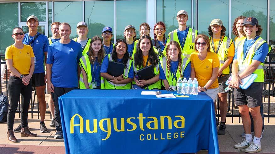 Augustana student research assistants and staff