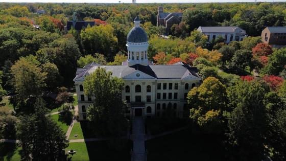 Old main in the fall